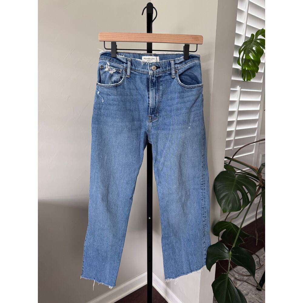 Abercrombie & Fitch Straight Leg Jeans - Light Blue